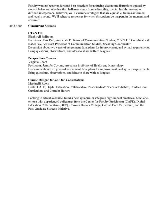 Undergraduate Development Professional Day 3- August 13, 2025