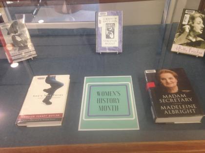 Women's History Month display