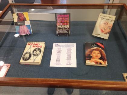 Transgender Books in a display case