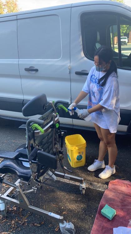 Olivia Outhong working during the Children’s Assistive Technology Wash
