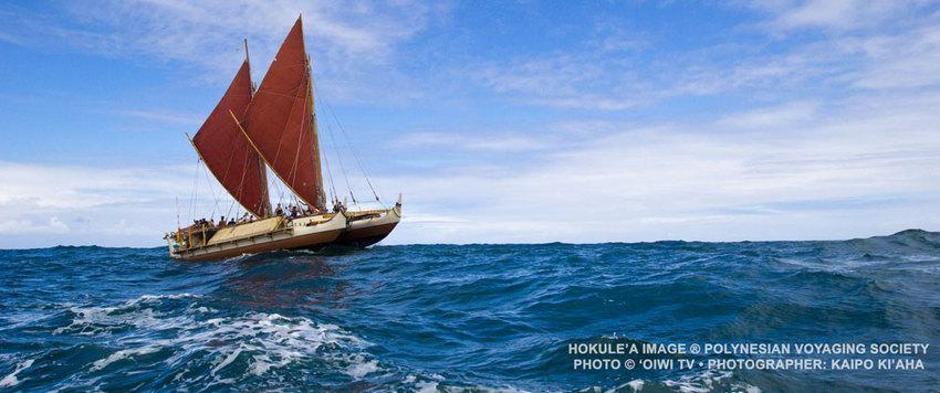 Sailing vessel Hokule’a © 2015 Polynesian Voyaging Society.