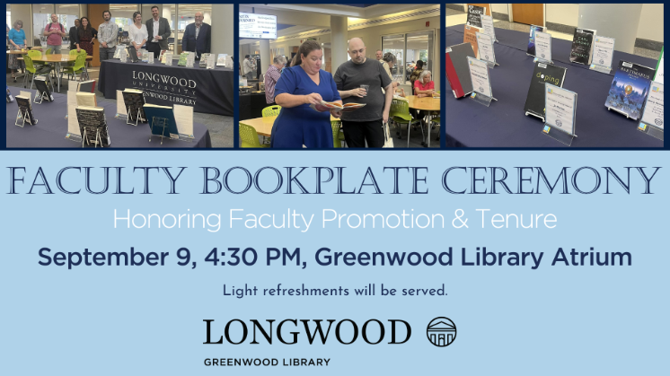 You're invited to the 2025 Faculty Bookplate Ceremony on September 9 at 4:30 PM