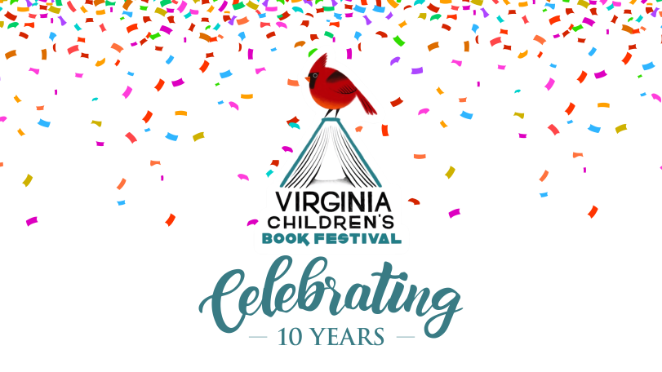 Virginia Children's Book Festival 10 Year Anniversary Logo
