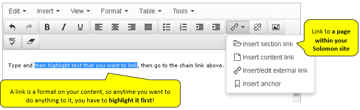 Section Link Tutorial