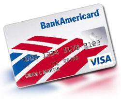 Bank of America Visa sample card