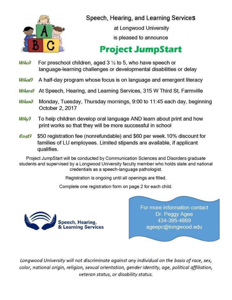 Project Jumpstart Flyer