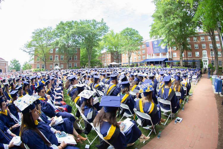 Graduates seated at Commencement 2019