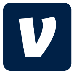 Venmo logo -White lowercase “v” on a navy blue rounded square background. The bold, stylized letter represents the Venmo logo. The design is minimal and instantly recognizable. It symbolizes the mobile payment and money transfer platform.