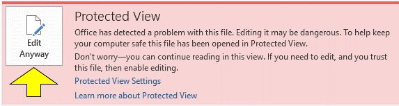 Protected View With Edit Button